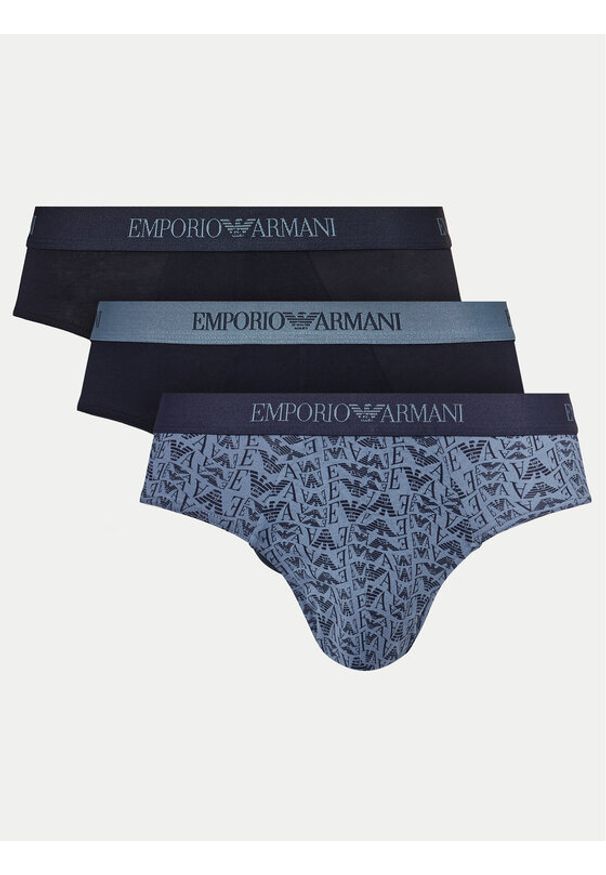 Emporio Armani Underwear Komplet 3 par slipów 111624 4F722 75536 Granatowy. Kolor: niebieski. Materiał: bawełna