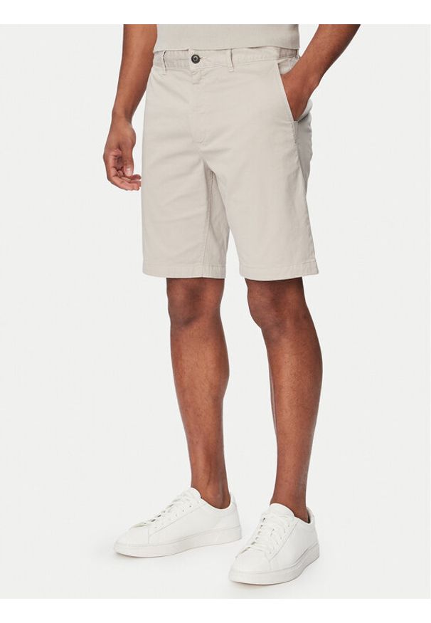 BOSS Szorty materiałowe Chino 50536723 Beżowy Slim Fit. Kolor: beżowy. Materiał: bawełna