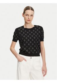 Guess Sweter W5GR05 Z3D60 Czarny Regular Fit. Kolor: czarny. Materiał: wiskoza #1