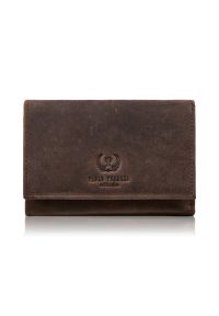PAOLO PERUZZI - Portfel damski brązowy skóra naturalna vintage RFID Paolo Peruzzi T-33-HBR. Kolor: brązowy. Materiał: skóra #1