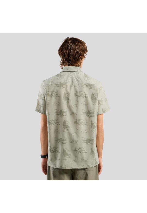 Koszula turystyczna męska Odlo Essential S/S Print Shirt S/S. Kolor: biały. Wzór: nadruk