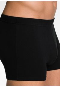 bonprix - Bokserki o dopasowanym kroju z bawełną (3 pary). Kolor: czarny. Materiał: bawełna. Wzór: gładki #2