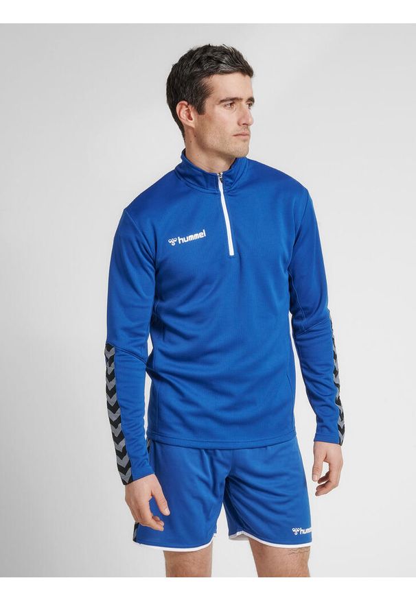 Hummel bluza sportowa na trening hml Authentic Half Zip Sweatshirt r. 2XLHummel. Kolor: niebieski. Materiał: materiał. Sport: fitness