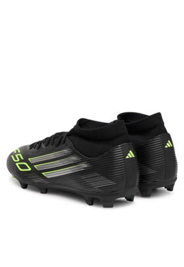 Adidas - adidas Buty do piłki nożnej F50 League Mid Firm/Multi-Ground Boots JI0887 Czarny. Kolor: czarny. Materiał: materiał