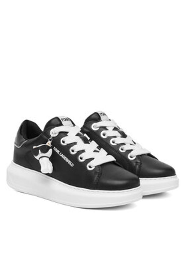 Karl Lagerfeld - KARL LAGERFELD Sneakersy Kapri KL62536C Czarny. Kolor: czarny. Materiał: skóra
