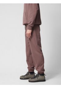 outhorn - Spodnie dresowe joggery męskie - brązowe. Kolor: brązowy. Materiał: dresówka. Wzór: ze splotem, gładki #3
