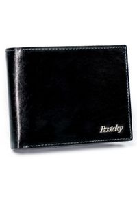 ROVICKY - Portfel męski czarny Rovicky N992-VT-R8 BLACK. Kolor: czarny. Materiał: skóra