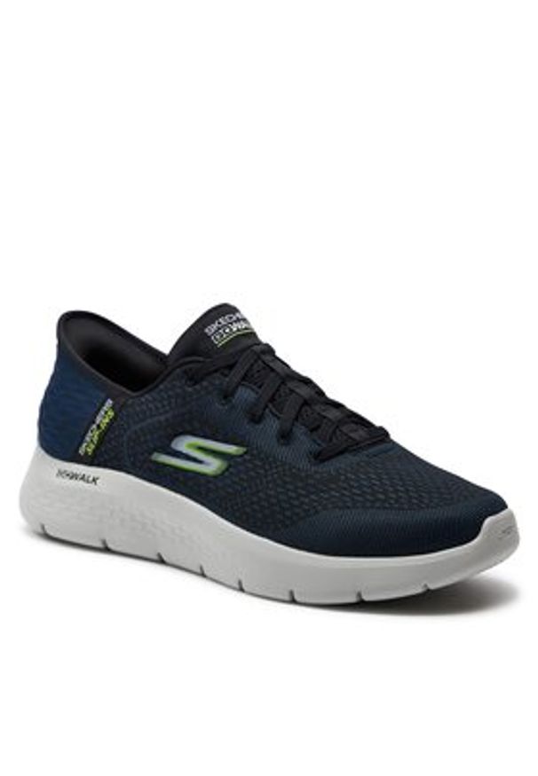 skechers - Skechers Sneakersy Go Walk Flex-New World 216505/NVLM Granatowy. Kolor: niebieski. Materiał: materiał
