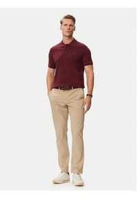 Beverly Hills Polo Club Polo P-SS26M-P42561 Bordowy Regular Fit. Typ kołnierza: polo. Kolor: czerwony. Materiał: bawełna #3