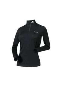 FJORK MERINO - Koszulka z długim rękawem damska 100% wełny merynosów - Bjork 210. Kolor: czarny. Materiał: wełna. Długość rękawa: długi rękaw. Długość: długie
