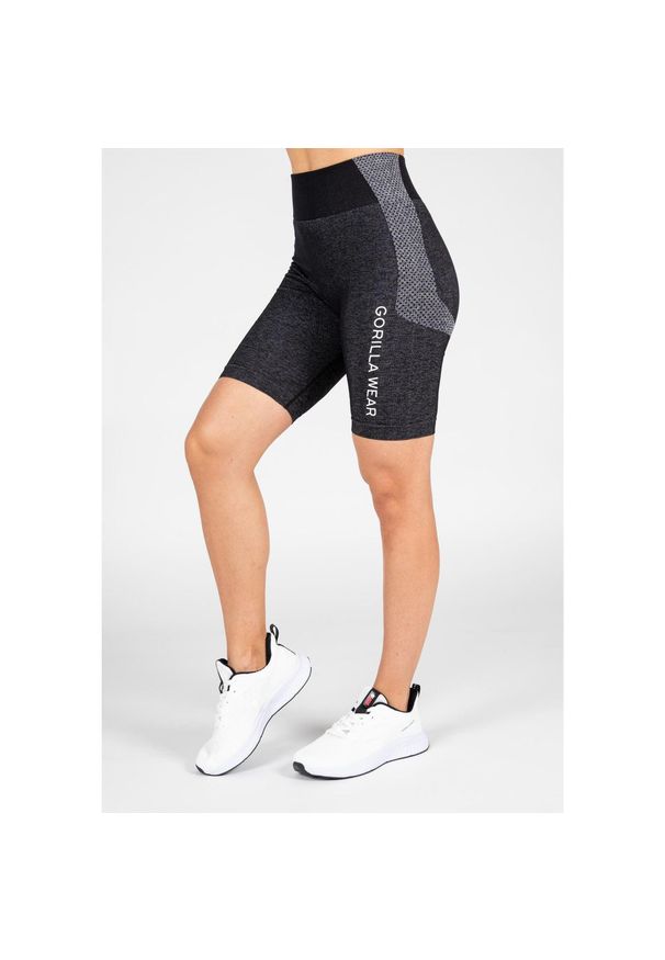GORILLA WEAR - Selah Bezszwowe Cycling Szorty - Czarny. Kolor: czarny. Sport: fitness