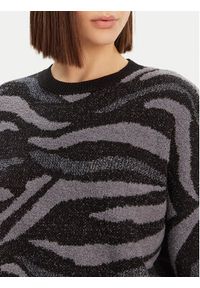 Desigual Sweter Winnipeg 24WWJF20 Czarny Regular Fit. Kolor: czarny. Materiał: syntetyk
