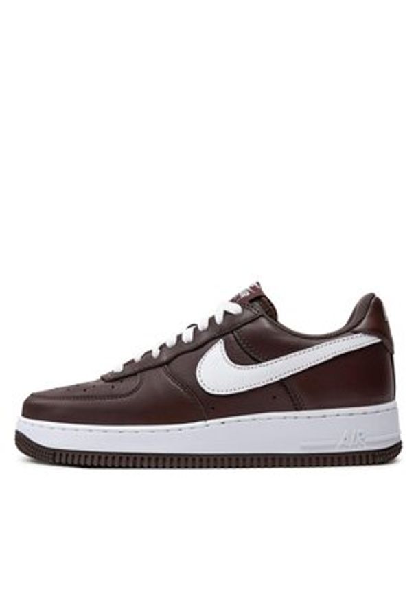 Nike Sneakersy Air Fore 1 Low Retro Qs FD7039 200 Brązowy. Kolor: brązowy. Materiał: skóra
