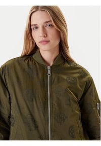 Guess Kurtka bomber W5YL08 WHDK2 Khaki Regular Fit. Kolor: brązowy. Materiał: syntetyk #3