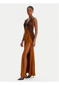 BARDOT Sukienka wieczorowa Estrella Haltrel 59977DB Brązowy Regular Fit. Kolor: brązowy. Materiał: wiskoza. Styl: wizytowy