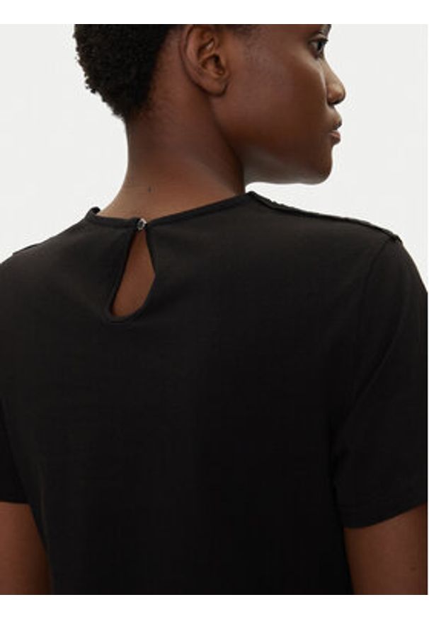 Morgan Bluzka 251-DUNE M Czarny Regular Fit. Kolor: czarny. Materiał: bawełna