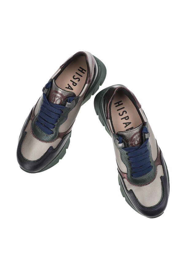 Szare Sneakersy Hispanitas Półbuty Sportowe Premium. Kolor: szary. Styl: sportowy