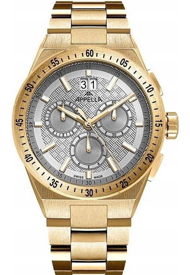 Cisco - Zegarek męski Appella L70015.1117CH złoty. Kolor: złoty