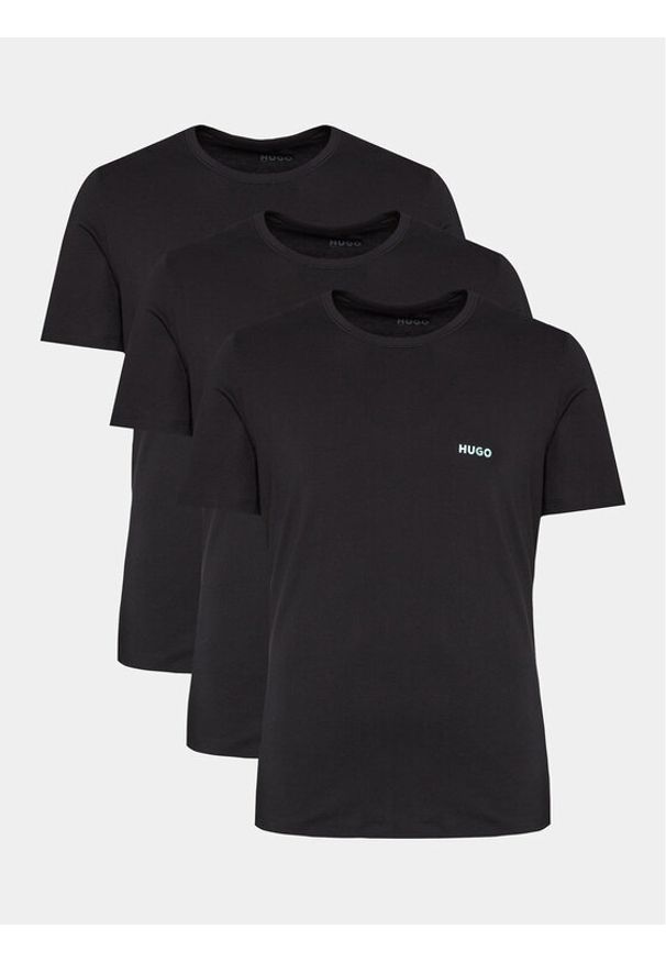 Hugo Komplet 3 t-shirtów 50480088 Czarny Regular Fit. Kolor: czarny. Materiał: bawełna