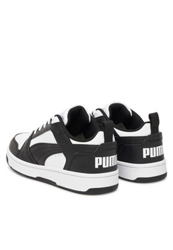 Puma Sneakersy Rebound V6 Lo Jr 393833 01 Biały. Kolor: biały. Materiał: skóra