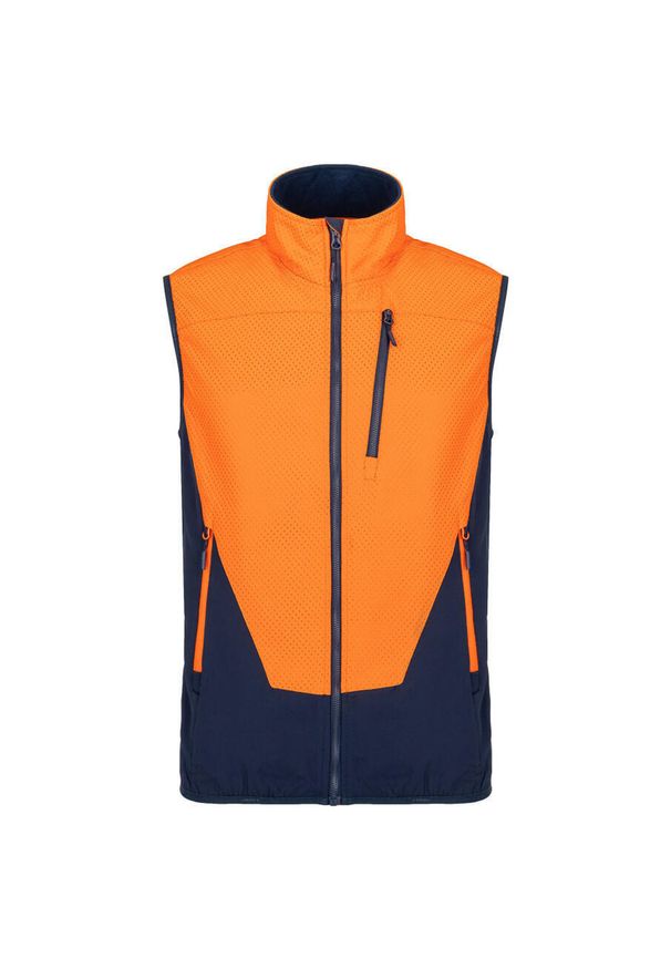 ZOOPLEMENTS - Męska kamizelka softshell LOAP Uristo, S. Kolor: fioletowy, niebieski, wielokolorowy. Materiał: softshell. Sport: turystyka piesza