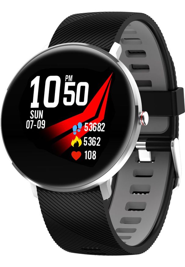 Smartwatch Jordan Kerr JKA04 Czarno-szary (JKA04 Silver Red). Rodzaj zegarka: smartwatch. Kolor: wielokolorowy, czarny, szary
