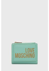 Love Moschino portfel damski kolor turkusowy. Kolor: turkusowy