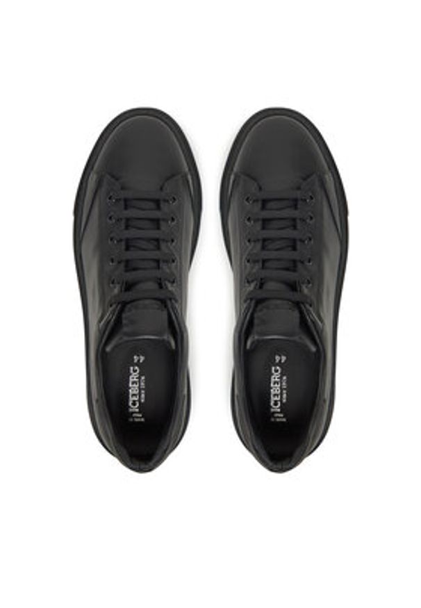 Iceberg Sneakersy IU163407 Niebieski. Kolor: czarny. Materiał: skóra