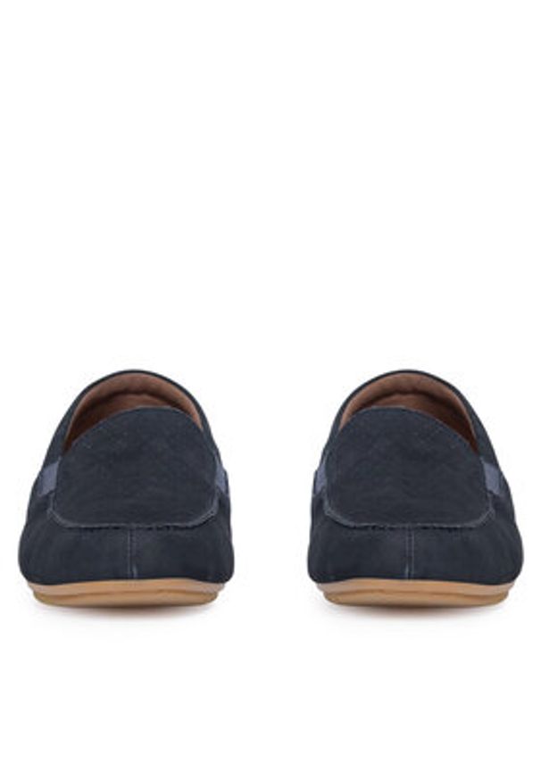 Rieker Mokasyny 09555-14 Granatowy. Kolor: niebieski. Materiał: nubuk, skóra