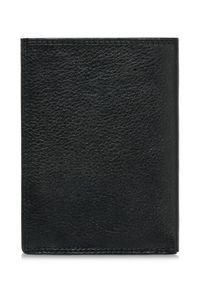 Ochnik - Czarny skórzany niezapinany portfel męski. Kolor: czarny. Materiał: skóra #4