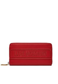 Love Moschino - LOVE MOSCHINO Duży Portfel Damski JC5640PP0IKG150A Czerwony. Kolor: czerwony. Materiał: skóra