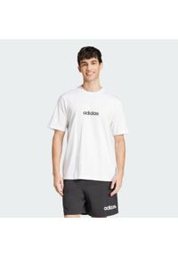 Adidas - Koszulka Essentials Linear Single. Kolor: czarny, biały, wielokolorowy. Sport: fitness
