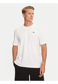 Lacoste T-Shirt TH7618 Biały Regular Fit. Kolor: biały. Materiał: syntetyk, bawełna #1