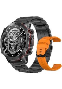 Smartwatch Rubicon SmartWatch Rubicon RNCF18 czarny pomarańczowy BT Call. Rodzaj zegarka: smartwatch. Kolor: wielokolorowy, pomarańczowy, czarny