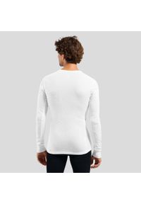 Koszulka męska Odlo BL TOP crew neck l/s ACTIVE WARM ECO. Kolor: biały. Długość rękawa: długi rękaw. Sport: fitness