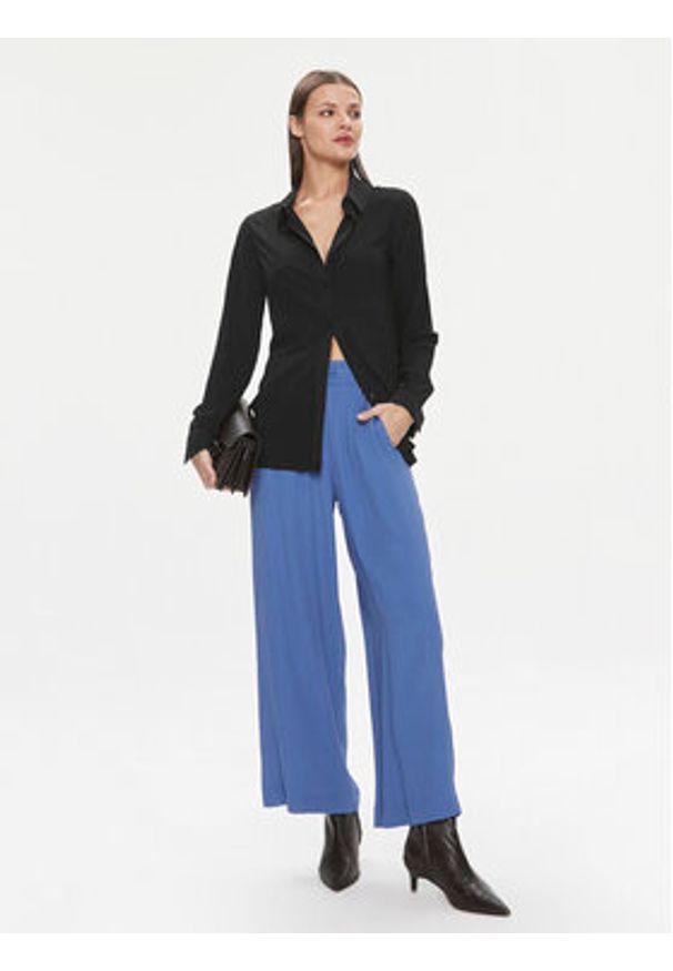 Marella Spodnie materiałowe Ribelle 2413131134 Niebieski Regular Fit. Kolor: niebieski. Materiał: jedwab