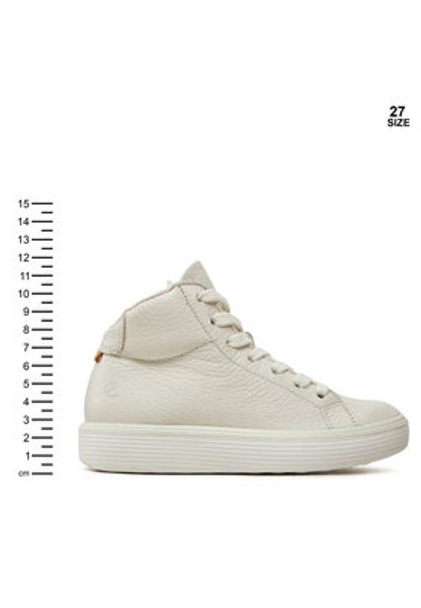 ecco - ECCO Sneakersy Soft 60 K 71382201007 Biały. Kolor: biały. Materiał: skóra