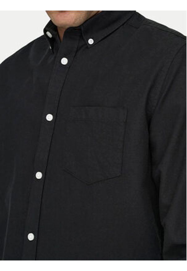 Only & Sons Koszula Alvaro 22006479 Czarny Slim Fit. Kolor: czarny. Materiał: bawełna, syntetyk