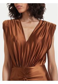 ACCESS FASHION Sukienka wieczorowa 63-3333-124 Brązowy Regular Fit. Kolor: brązowy. Materiał: syntetyk. Styl: wizytowy #4