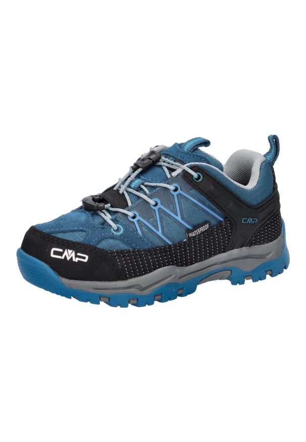 Buty dziecięce CMP Rigel Low Trekking Shoe WP. Kolor: niebieski, czarny, wielokolorowy. Sport: turystyka piesza