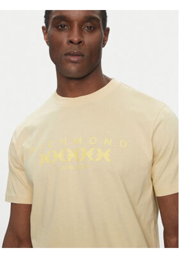 Richmond X T-Shirt UMP25004TS Beżowy Regular Fit. Kolor: beżowy. Materiał: bawełna