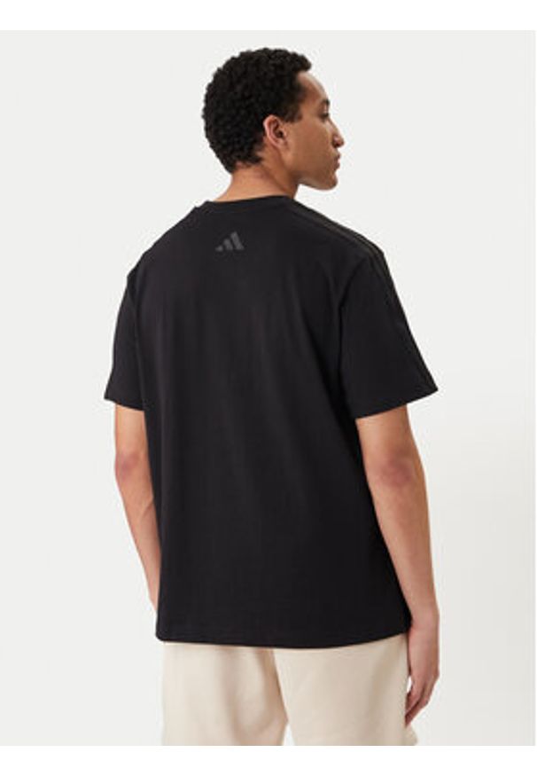 Adidas - adidas T-Shirt Lux Coffee Cafe Pour Graphic KB4847 Czarny Loose Fit. Kolor: czarny. Materiał: bawełna