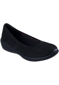 skechers - Mieszkania Skechers Arya - Fancy You, Kobiety. Kolor: czarny. Materiał: materiał