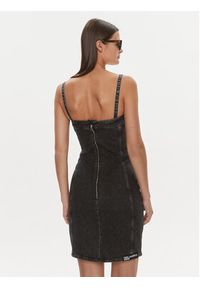 Karl Lagerfeld Jeans Sukienka jeansowa 240J1300 Szary Slim Fit. Kolor: szary. Materiał: bawełna