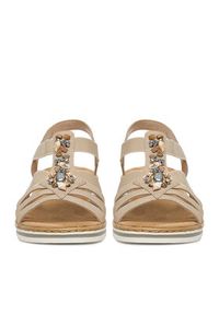 Rieker Sandały CEO-V0649-62 Beżowy. Kolor: beżowy. Materiał: skóra #4