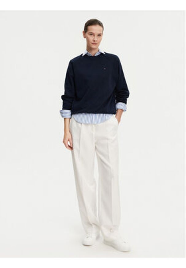 TOMMY HILFIGER - Tommy Hilfiger Bluza UW0UW05771 Granatowy Regular Fit. Kolor: niebieski. Materiał: bawełna