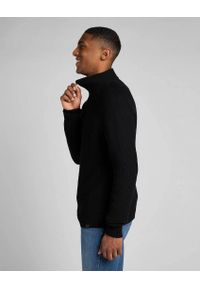 Lee - LEE HALF ZIP KNIT MĘSKI SWETER ROZPINANY BLACK L83YDE01 #5