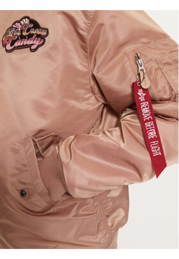 Alpha Industries Kurtka bomber 148140 Beżowy Regular Fit. Kolor: beżowy. Materiał: syntetyk