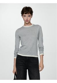 mango - Mango Sweter Paco 77004766 Szary Regular Fit. Kolor: szary. Materiał: wiskoza, syntetyk