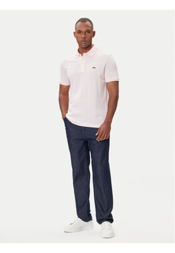 Lacoste Polo PH4012 Różowy Slim Fit. Typ kołnierza: polo. Kolor: różowy. Materiał: bawełna
